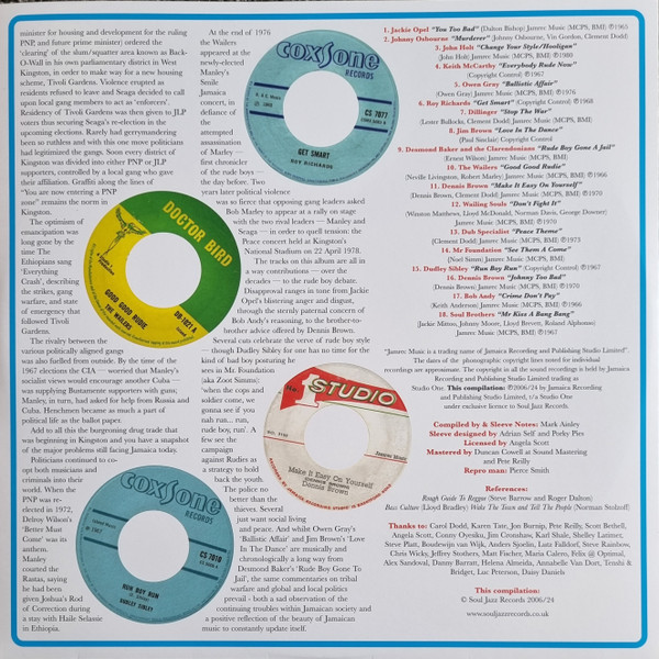 Various - Studio One Rude Boy | Soul Jazz Records (SJR LP148C) - 4 Various - Studio One Rude Boy | Soul Jazz Records (SJR LP148C) - 4