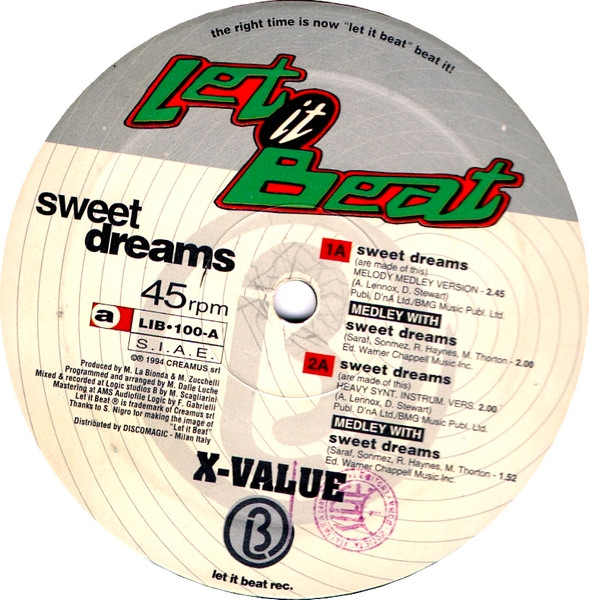 X-Value - Sweet Dreams | Let It Beat Records (LIB 100)