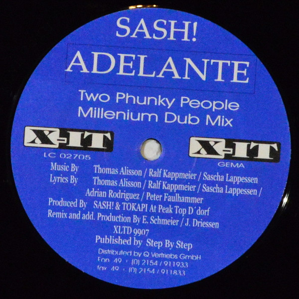 Sash! - Adelante | X-IT Records (XLTD 9907) - 2 Sash! - Adelante | X-IT Records (XLTD 9907) - 2