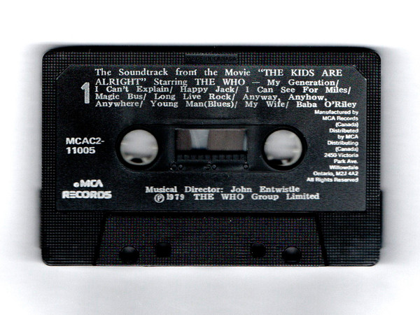 The Who - The Kids Are Alright [Cassette] | MCA Records (MCAC2-11005) - 2