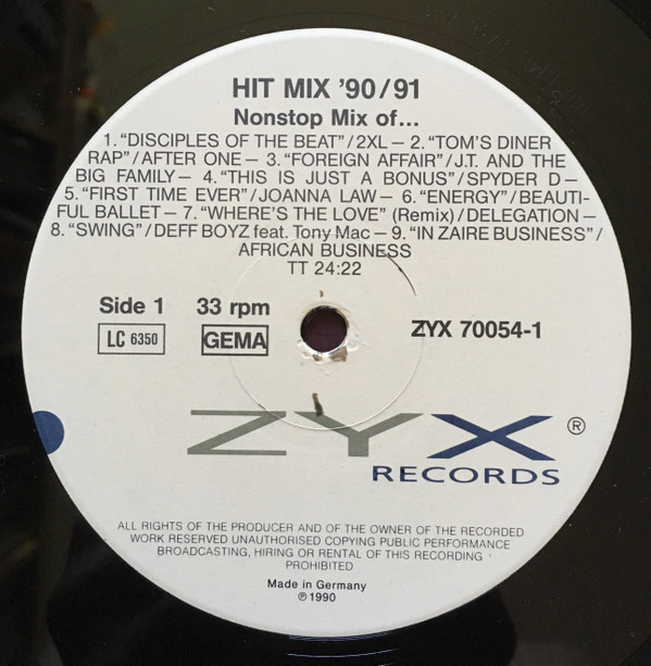 Various - Hit Mix '90/91 | ZYX Records (ZYX 70054-1) - 3