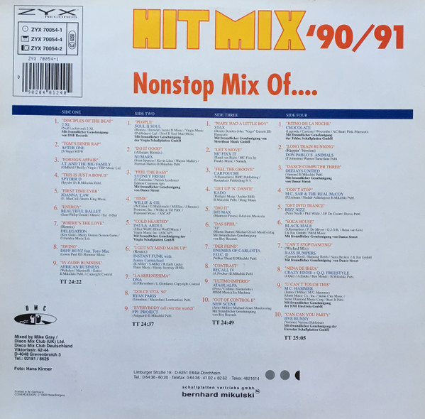 Various - Hit Mix '90/91 | ZYX Records (ZYX 70054-1) - 2