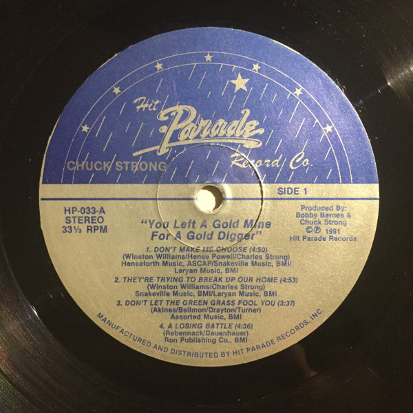 Chuck Strong - You Left A Gold Mine For A Gold Digger | Hit Parade Record Co. (HP-003) - 3