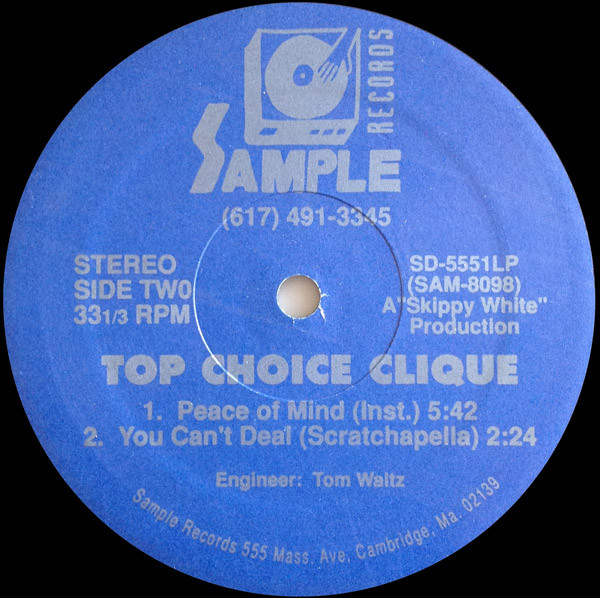 Top Choice Clique - Peace Of Mind / You Can't Deal | Sample Records (SD-5551LP) - 2