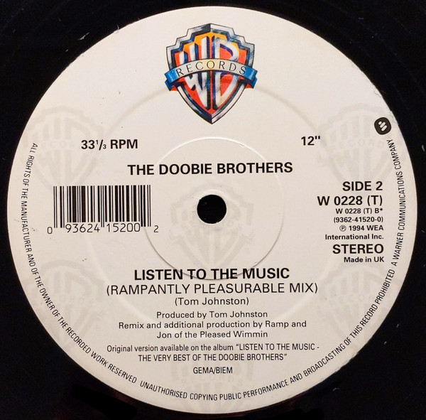 The Doobie Brothers - Listen To The Music | Warner Bros. Records (W 0228 T) - 4