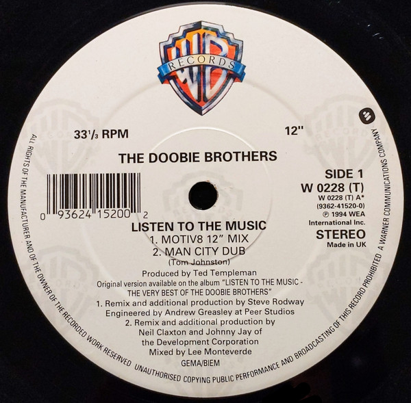 The Doobie Brothers - Listen To The Music | Warner Bros. Records (W 0228 T) - 3