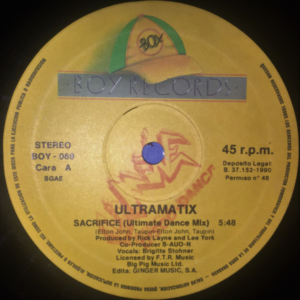 Ultramatix - Sacrifice (Dance Mix) | Boy Records (BOY-069) - 4