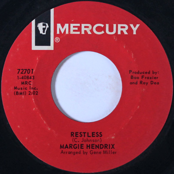 Margie Hendrix - Restless | Mercury (72701) - main