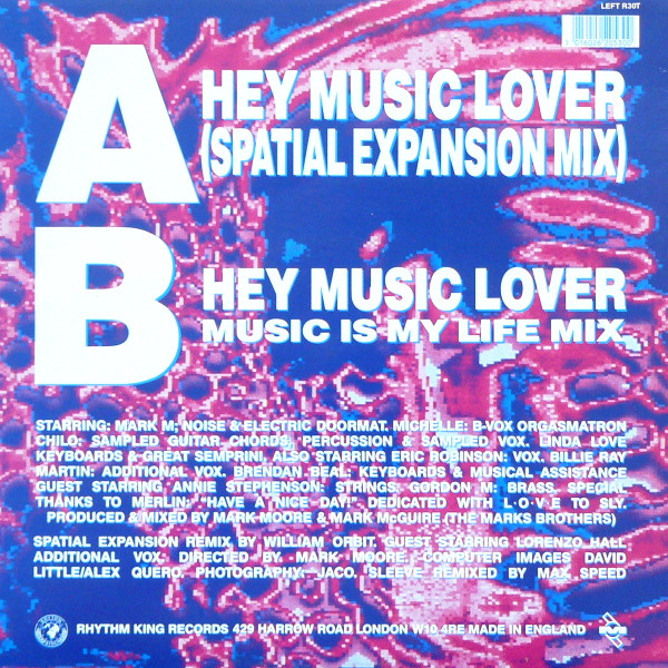 S'Express - Hey Music Lover (Spatial Expansion Mix) | Rhythm King (LEFT R30T) - 2