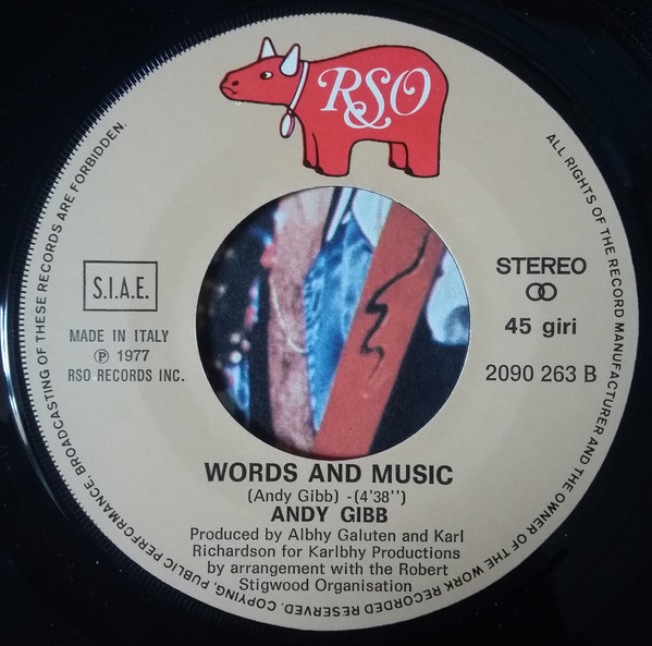 Andy Gibb - (Love Is) Thicker Than Water | RSO (2090 263) - 4