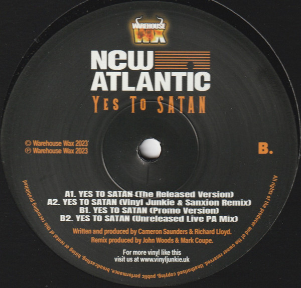 New Atlantic - Yes To Satan | Warehouse Wax (WAX017) New Atlantic - Yes To Satan | Warehouse Wax (WAX017)