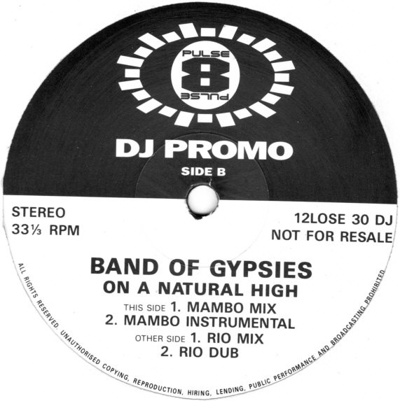 Band Of Gypsies - On A Natural High | Pulse-8 Records (12LOSE 30 DJ)