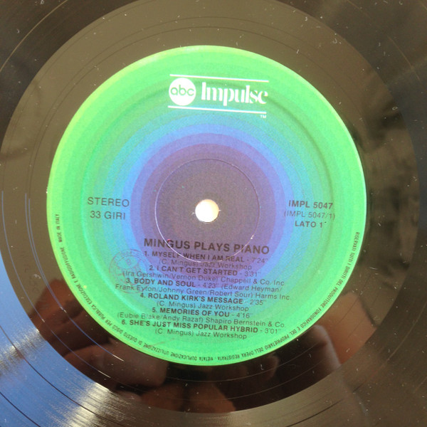 Charles Mingus - Mingus Plays Piano | Impulse! (AS-60) - 3
