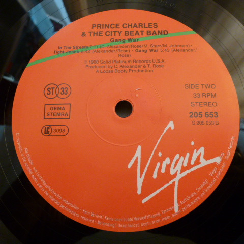 Prince Charles And The City Beat Band - Gang War | Virgin (205 653) - 4