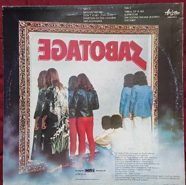 Black Sabbath - Sabotage | Ariston (ARM/42010) - 2 Black Sabbath - Sabotage | Ariston (ARM/42010) - 2