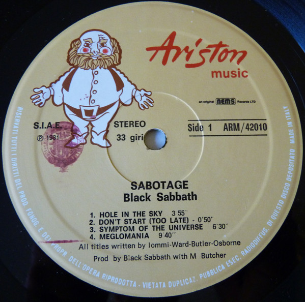 Black Sabbath - Sabotage | Ariston (ARM/42010) - 4 Black Sabbath - Sabotage | Ariston (ARM/42010) - 4