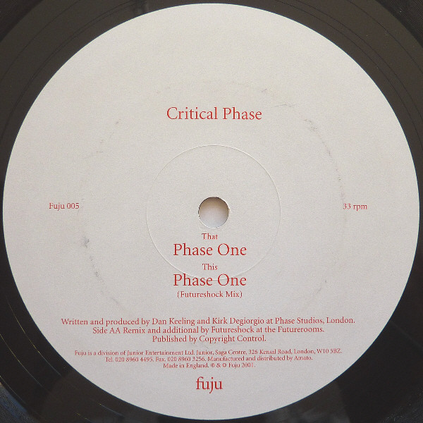 Critical Phase - Phase One | Fuju (FUJU 005) - 2