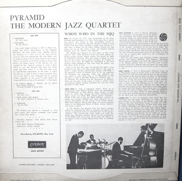 The Modern Jazz Quartet - Pyramid | London Records (LTZ-K. 15193) - 2 The Modern Jazz Quartet - Pyramid | London Records (LTZ-K. 15193) - 2