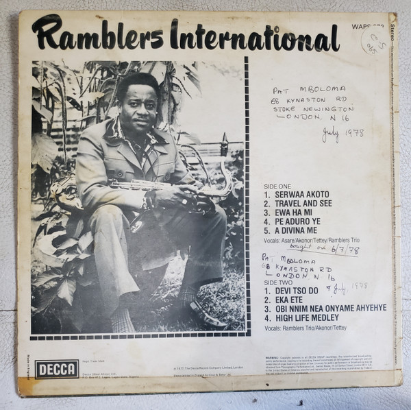 The Ramblers International - Ramblers International | Decca (WAPS 373) - 2