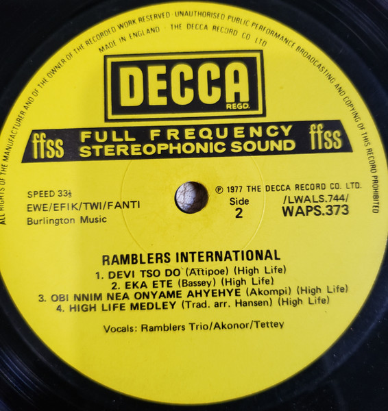 The Ramblers International - Ramblers International | Decca (WAPS 373) - 3