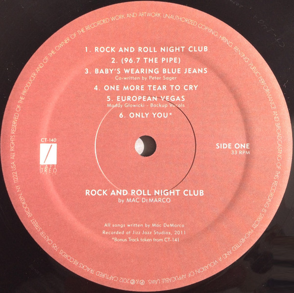 Mac Demarco - Rock And Roll Night Club | Captured Tracks (CT-140) - 3