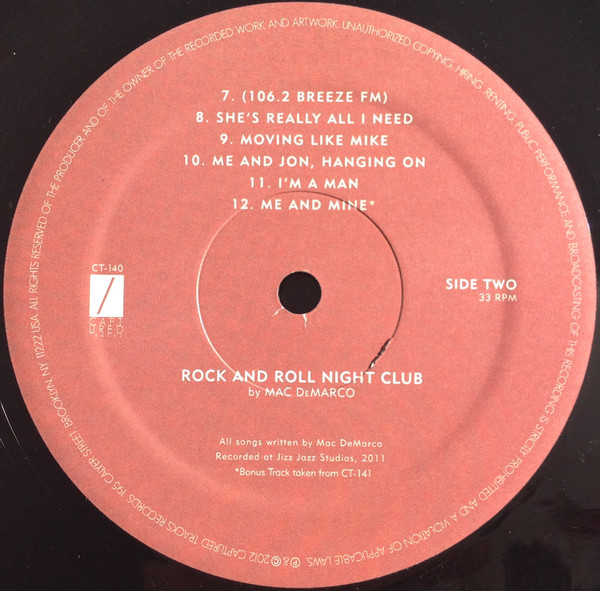 Mac Demarco - Rock And Roll Night Club | Captured Tracks (CT-140) - 4