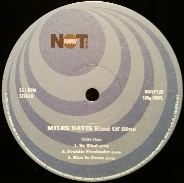 Miles Davis - Kind Of Blue | Not Now Music (NOTLP120) - 3 Miles Davis - Kind Of Blue | Not Now Music (NOTLP120) - 3