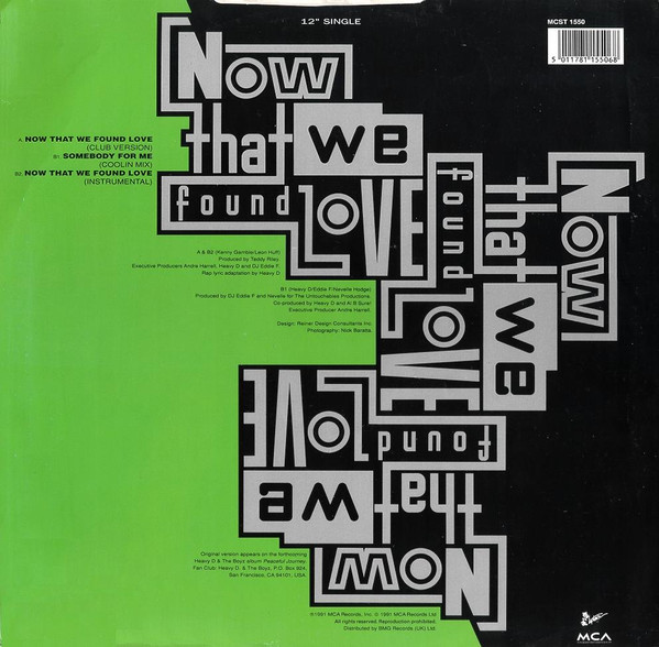 Heavy D. & The Boyz - Now That We Found Love | MCA Records (MCST 1550) - 2 Heavy D. & The Boyz - Now That We Found Love | MCA Records (MCST 1550) - 2