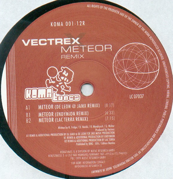 Vectrex - Meteor Remix | Komatunes (KOMA 001-12R) - 3