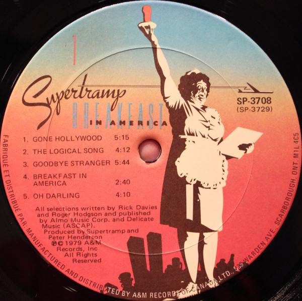 Supertramp - Breakfast In America | A&M Records (SP-3708) - main