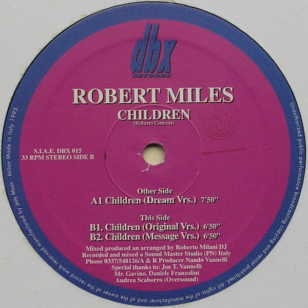 Robert Miles - Children... | DBX Records (DBX 015) - 4
