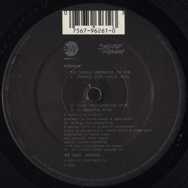 Simone - My Family Depends On Me | EastWest (A 8678 T) - 3