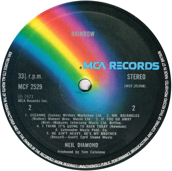 Neil Diamond - Rainbow | MCA Records (MCF 2529) - 4