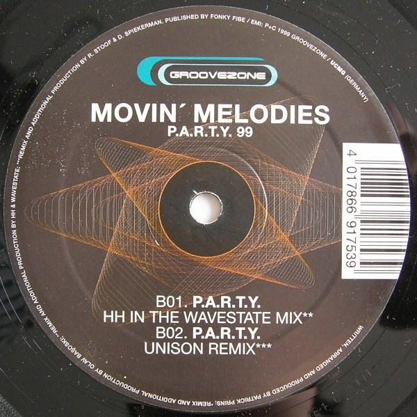 Movin' Melodies - P.A.R.T.Y. 99 | Groove Zone (GZ001-6) - 2