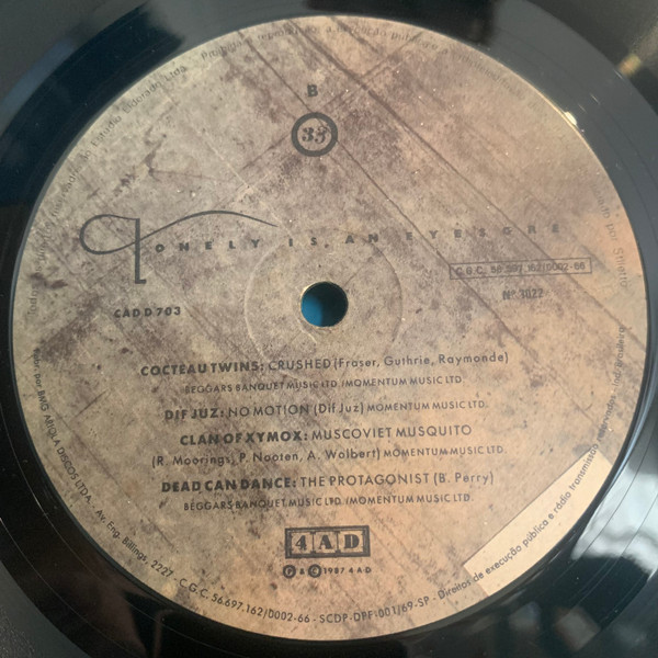 Various - Lonely Is An Eyesore | 4AD (CAD 703) - 3