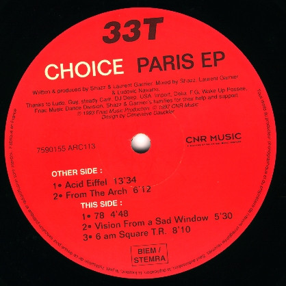 Choice - Paris EP | CNR Music (7590155) - 2