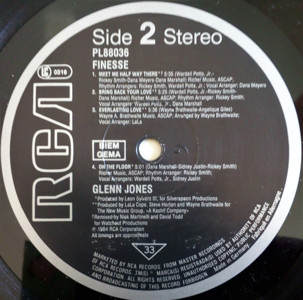 Glenn Jones - Finesse | RCA (PL88036) - 4 Glenn Jones - Finesse | RCA (PL88036) - 4