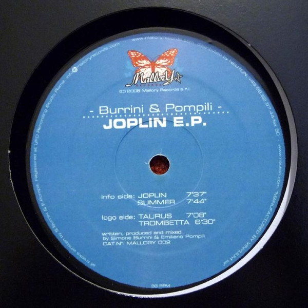 Burrini & Pompili - Joplin E.P. | Mallory Records (MALLORY 002)