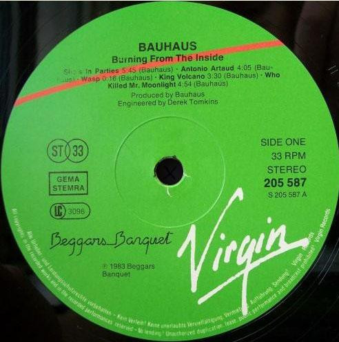 Bauhaus - Burning From The Inside | Virgin (205 587-320) - 3
