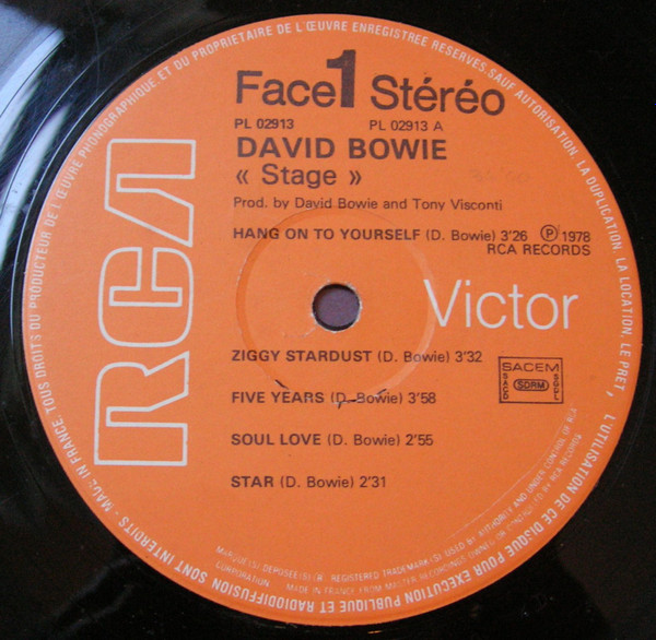 David Bowie - Stage | RCA (PL 02913) - 3