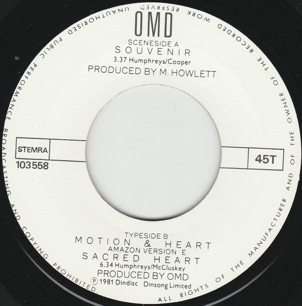 Orchestral Manoeuvres In The Dark - Souvenir | Virgin (103 558) - 3