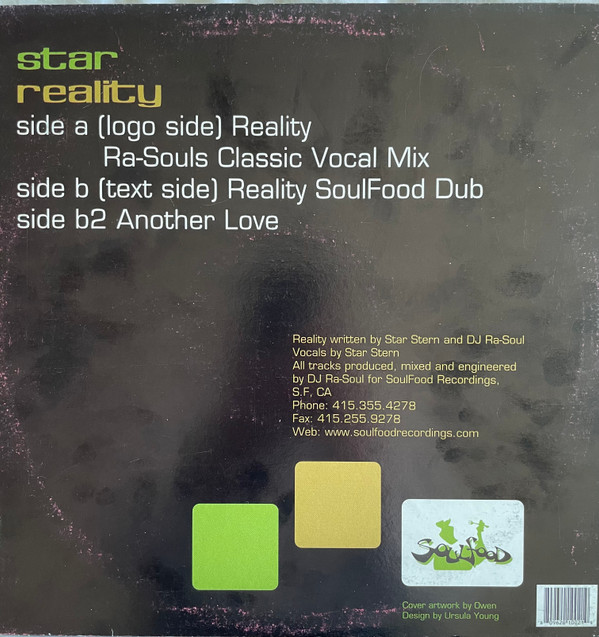 Star Stern - Reality | Soulfood (SFR002) - 2