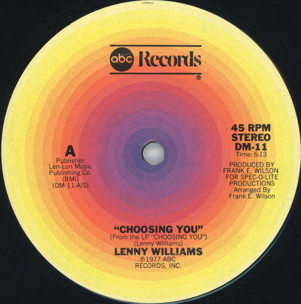 Lenny Williams - Choosing You | ABC Records (DM-11)