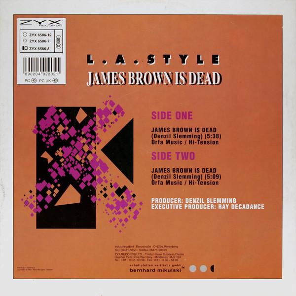 L.A. Style - James Brown Is Dead | ZYX Records (ZYX 6586-12) - 2