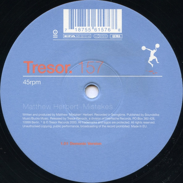 Matthew Herbert - Mistakes | Tresor (Tresor 157) - 3