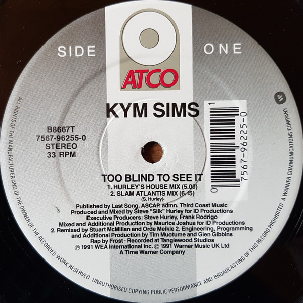 Kym Sims - Too Blind To See It | EastWest (B8667T) - 3