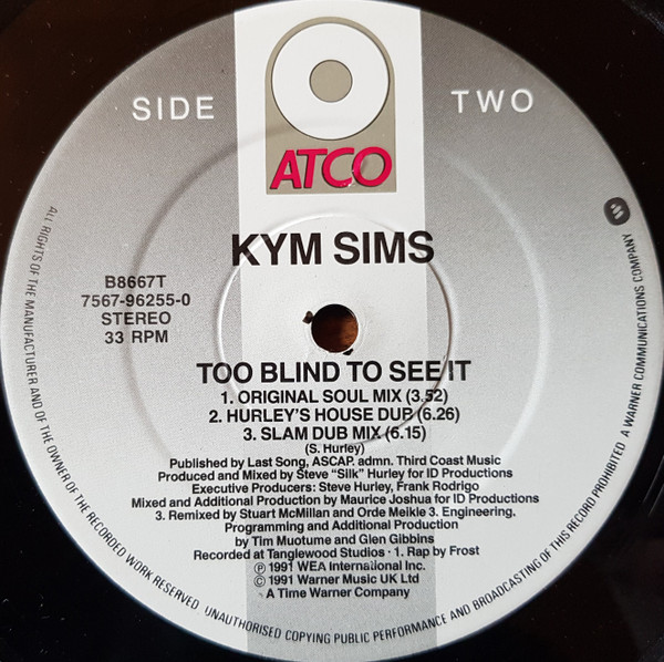 Kym Sims - Too Blind To See It | EastWest (B8667T) - 4