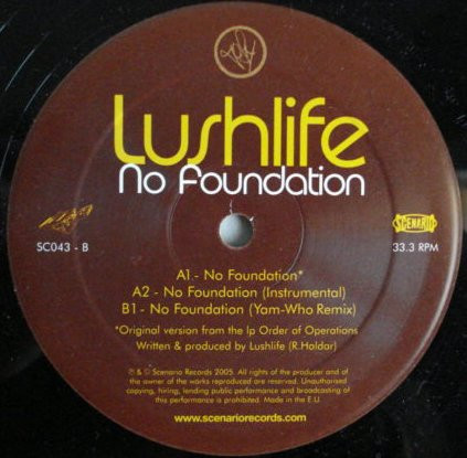 Lushlife - No Foundation | Scenario Records (SC043) - 2