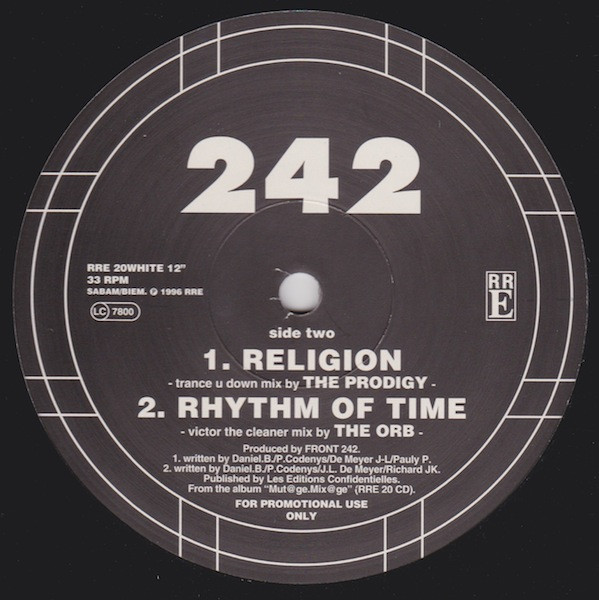 Front 242 - Happiness | Red Rhino Europe (RRE 20WHITE 12") - 2