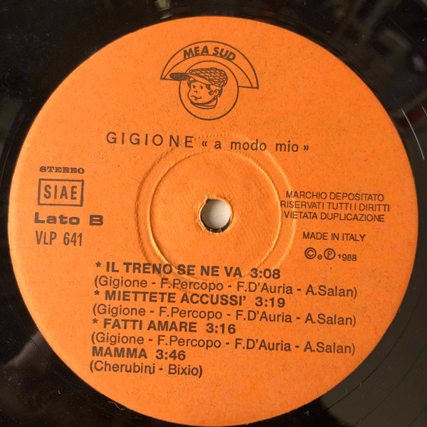 Gigione - A Modo Mio | MEA Sound (VLP 641) - 4